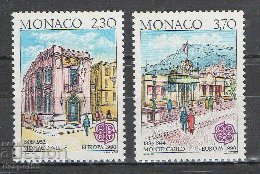 1990. Монако. ЕВРОПА - Пощенски станции.