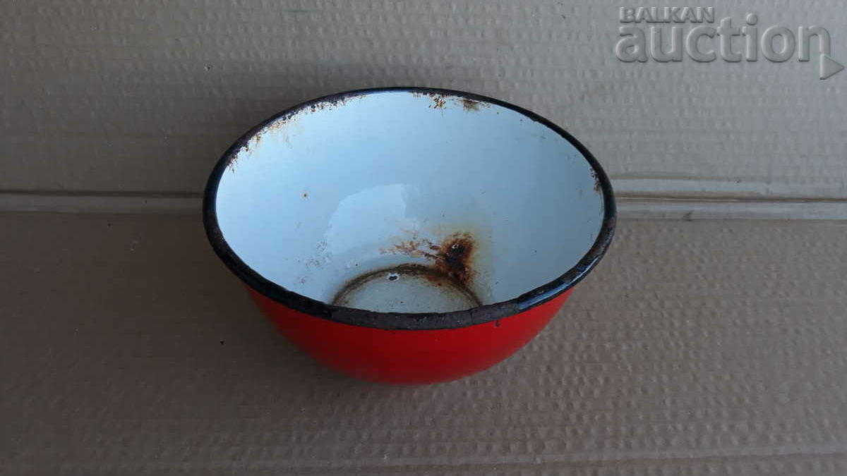 vintage retro enamel bowl bowl