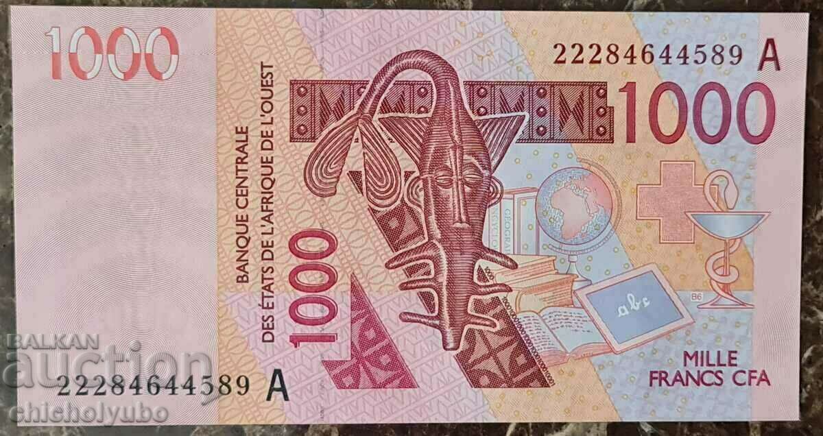 Coasta de Fildeș 1000 de franci