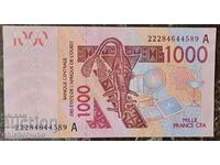 Кот д'Ивоар 1000 франка