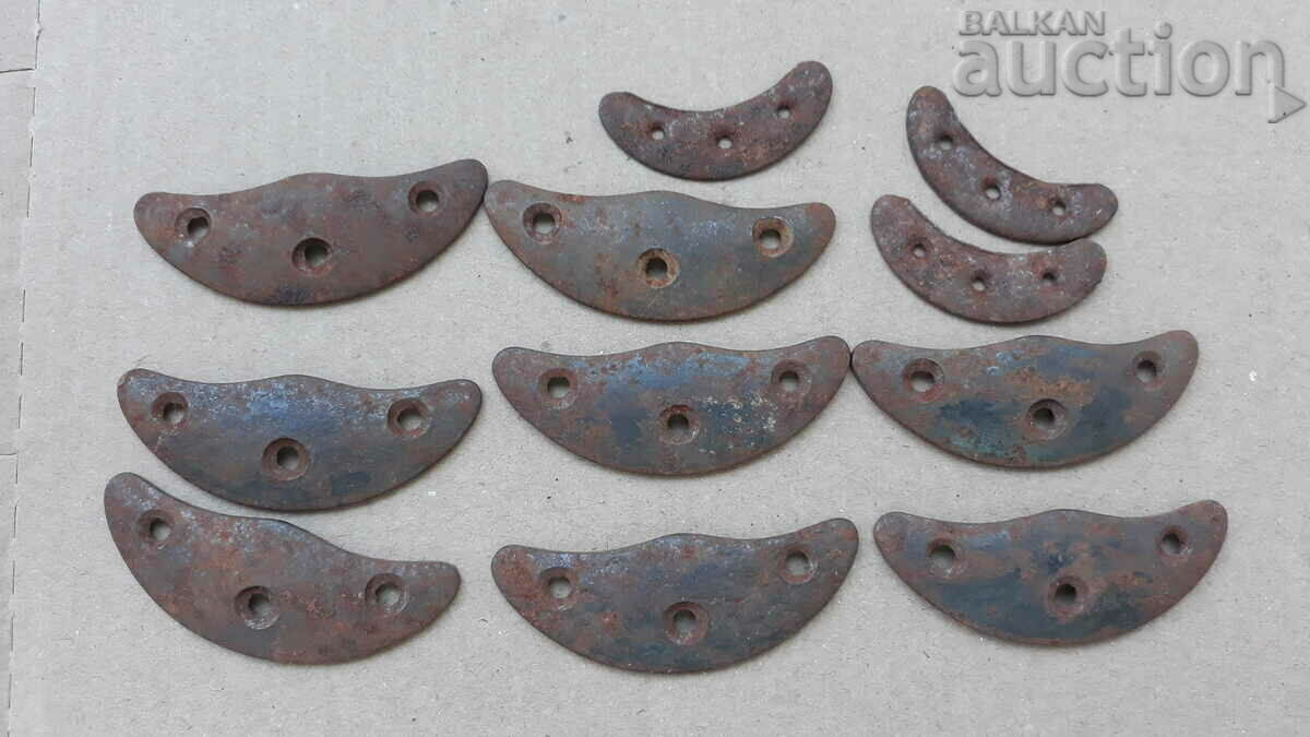 vintage military metal WW1 WW2 shoe boot straps - 6 vintage military metal WW1 WW2 shoe boot straps - 6