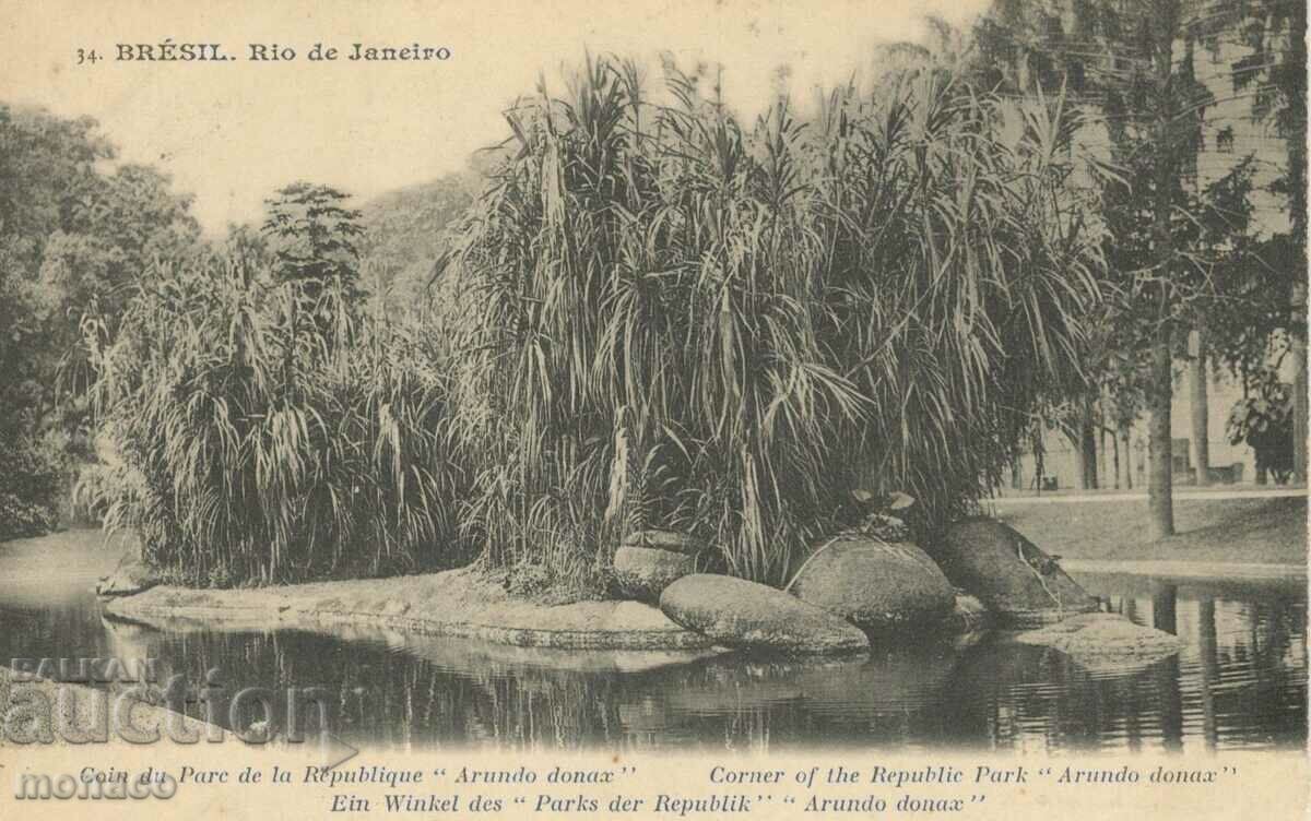 Carte poștală veche - Rio de Janeiro, Parcul Republicii