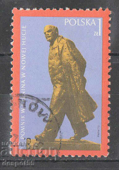 1973. Полша. Паметник на Ленин в Нова Хута.