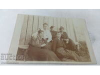 Picture Five young women on a bench