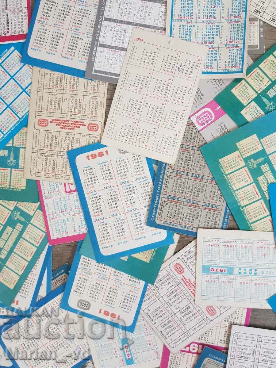 Social calendars with athletes 1970-81 - 6 Social calendars with athletes 1970-81 - 6