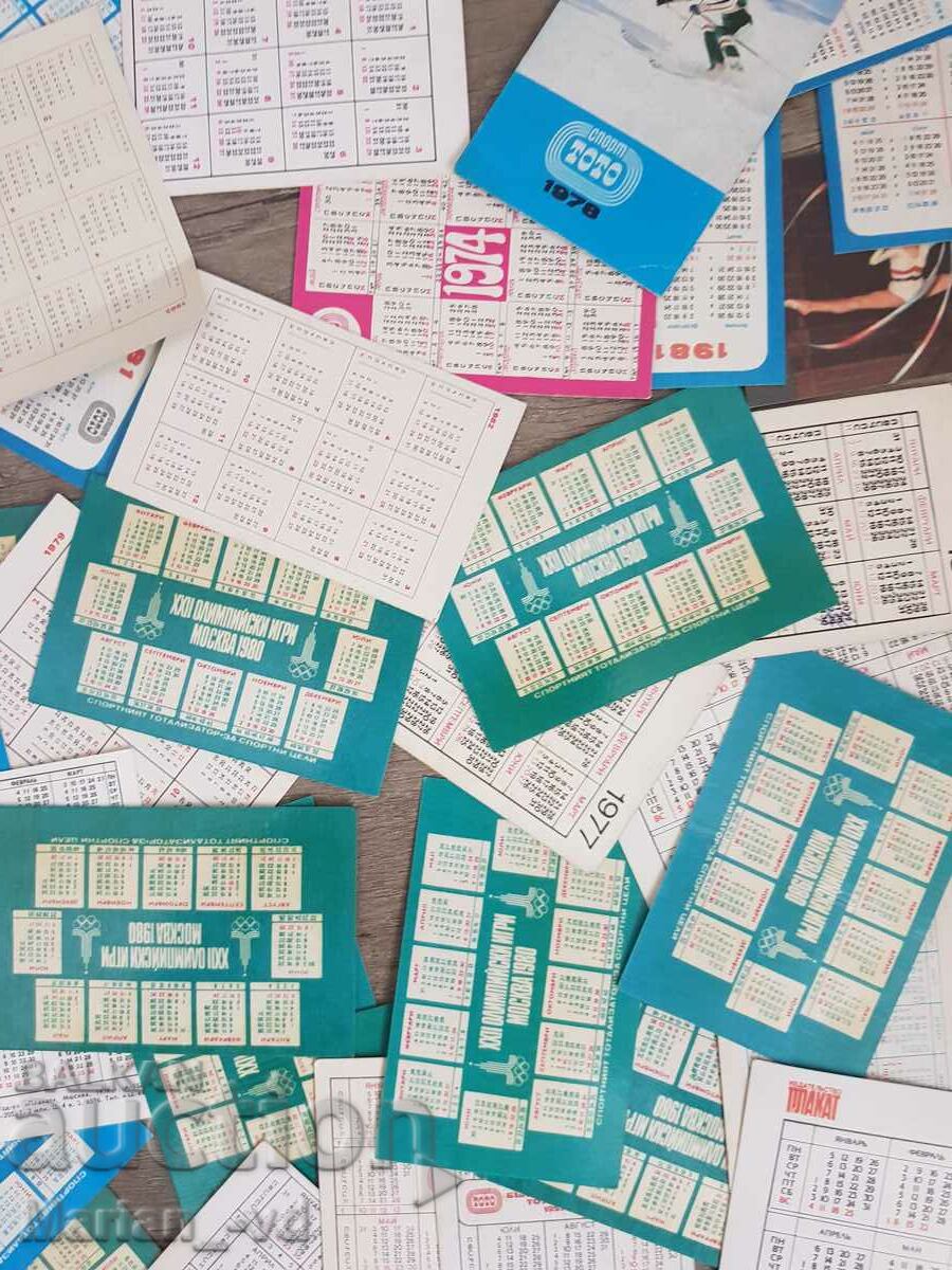 Social calendars with athletes 1970-81 - 7 Social calendars with athletes 1970-81 - 7