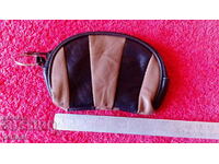 Old women's purse, genuine leather