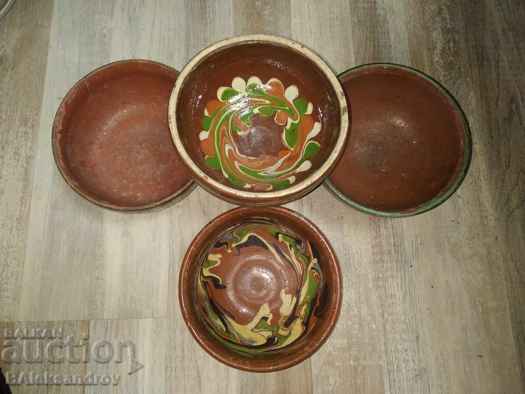 Delivery of Lot of old glazed pottery Delivery of Lot of old glazed pottery