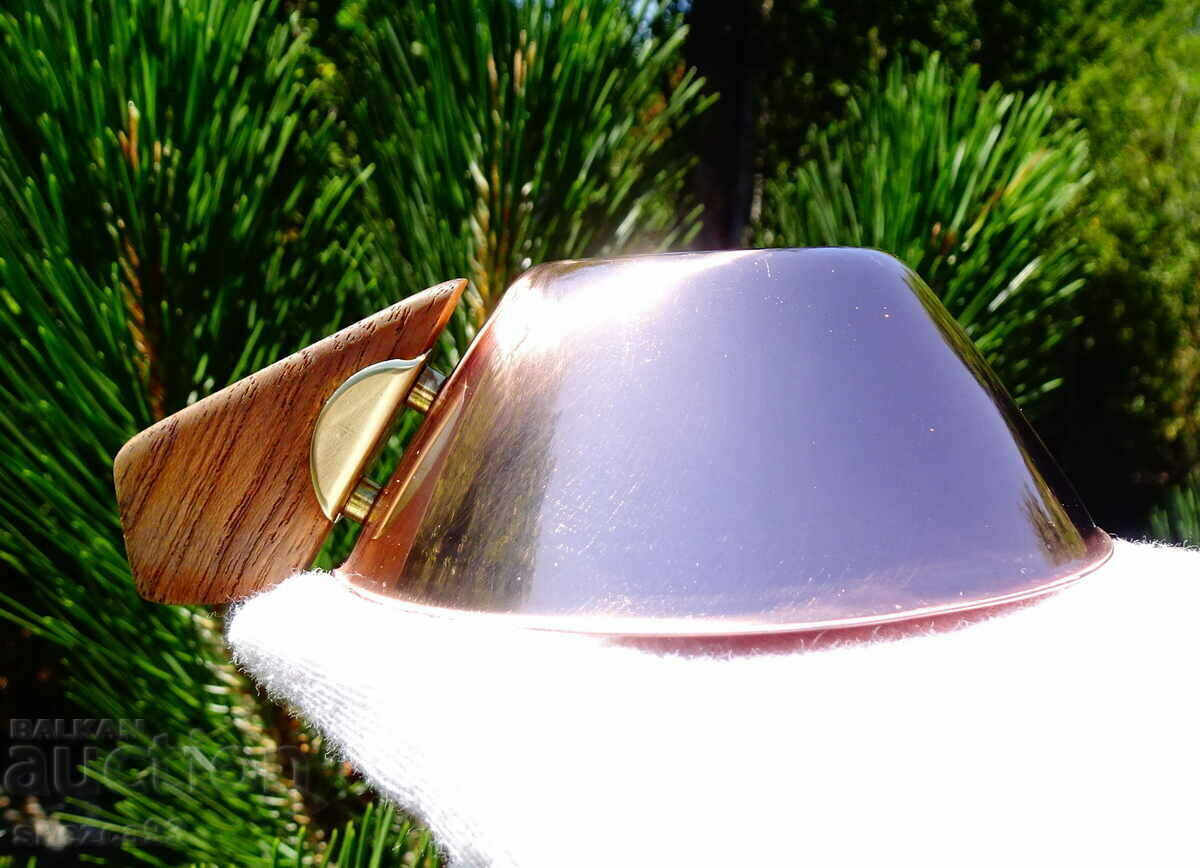 Delivery of Copper cup, pure red copper, natural wood