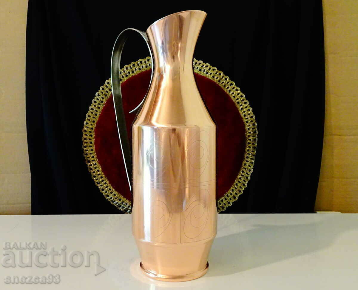 Copper wine jug 2 liters, pure red copper, seamless - 5 Copper wine jug 2 liters, pure red copper, seamless - 5