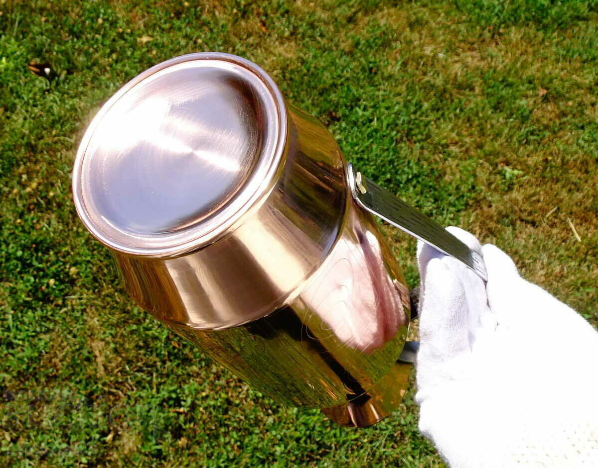 Copper wine jug 2 liters, pure red copper, seamless - 7 Copper wine jug 2 liters, pure red copper, seamless - 7