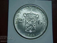 2 1/2 Gulden 1944 D Curacao - AU/Unc