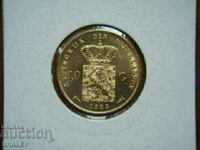 10 Gulden 1885 Țările de Jos - AU/Unc (aur)
