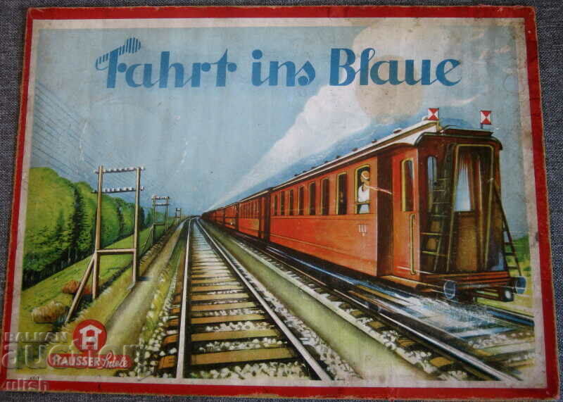 Old lithograph Germany Fahrt ins Blaue Hausser