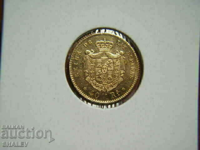 Auction 40 Reals 1864 Spain - AU (gold) Auction 40 Reals 1864 Spain - AU (gold)