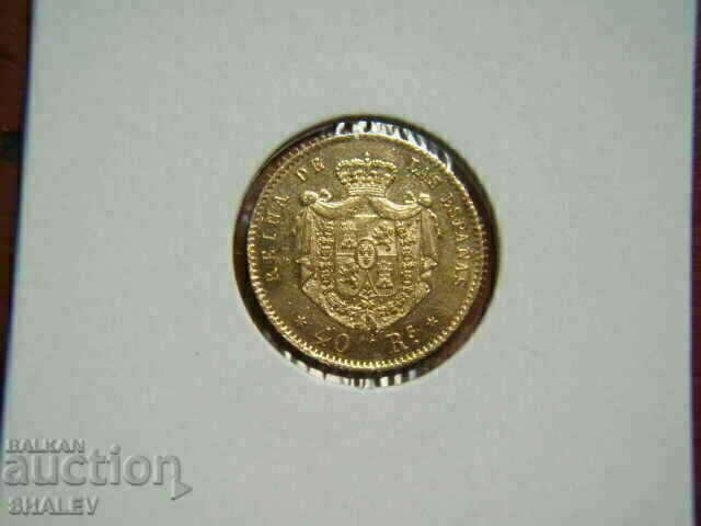 40 Reals 1864 Spain - AU (gold) 40 Reals 1864 Spain - AU (gold)