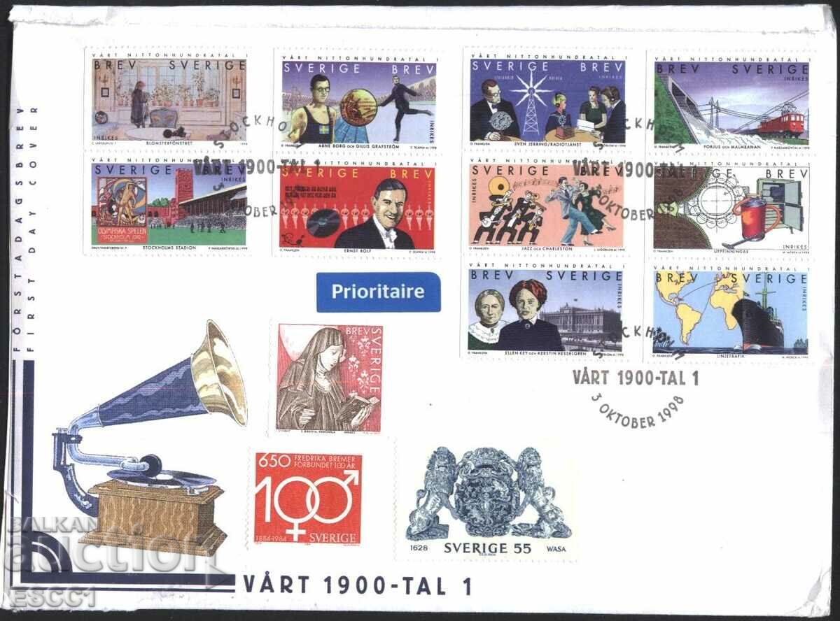 Traveled first-day envelope Our 20th century 1998 from Sweden