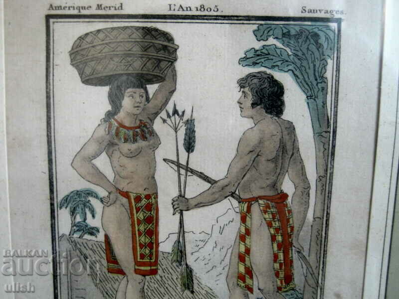 1805 color lithograph France engraving Sauvages H&F Guyann with price 50.00 BGN | € 25.56