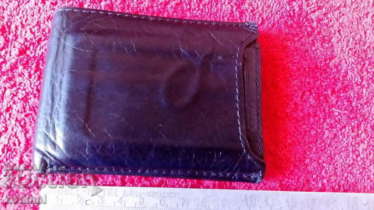 Delivery of Old branded men's wallet genuine leather FOSSIL