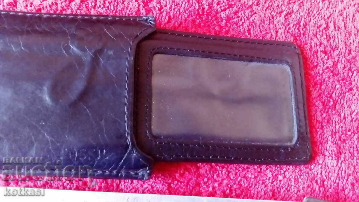 Old branded men's wallet genuine leather FOSSIL - 5