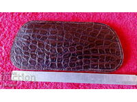 Snakeskin leather eyeglass case