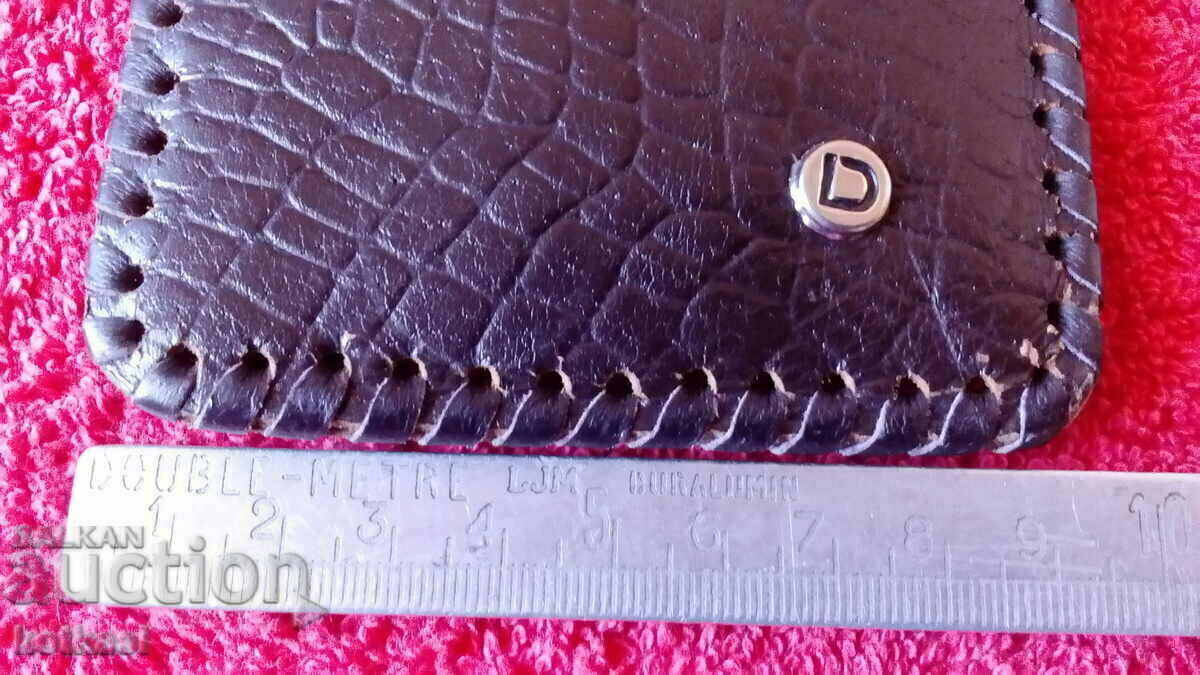 Licitație Husa veche pentru ochelari, piele naturala, lucrata manual