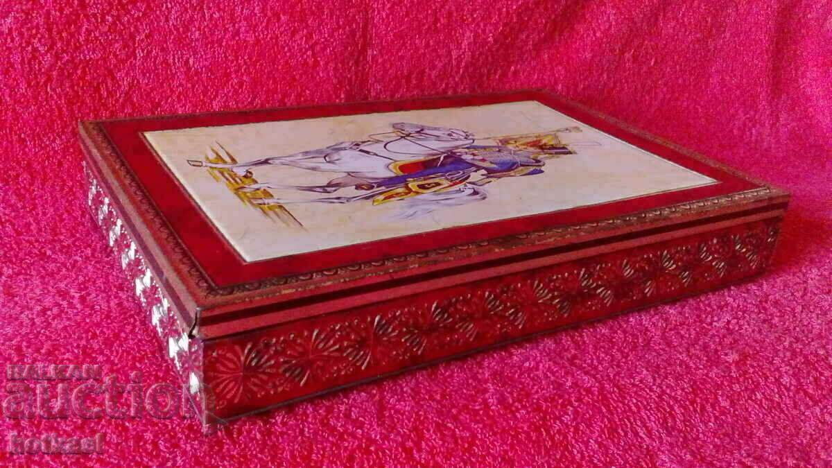 Delivery of Old beautiful metal box Horseman Soldier Cavalry Delivery of Old beautiful metal box Horseman Soldier Cavalry
