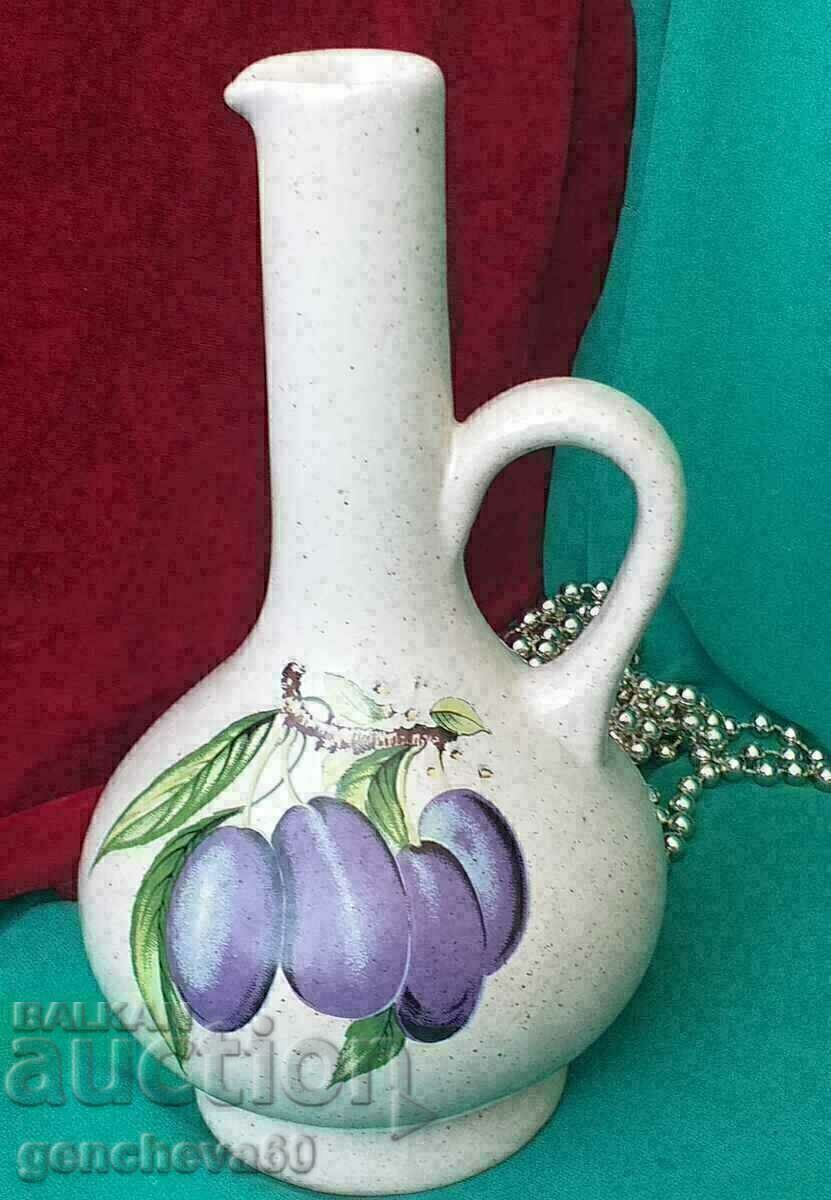 Old ceramic pot vase/label