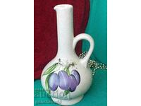Old ceramic pot vase/label