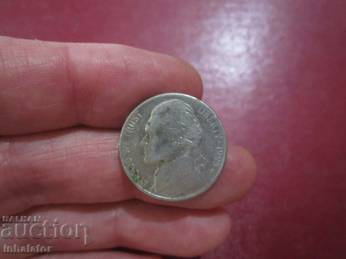 1995 USA 5 cent letter R