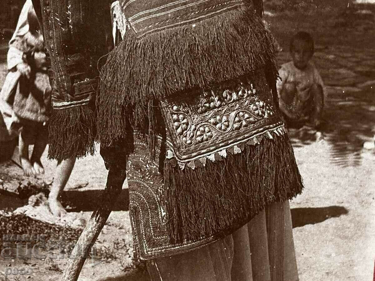 Auction Woman in Macedonian costume old photo circa 1910 Auction Woman in Macedonian costume old photo circa 1910