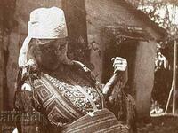 Woman in Macedonian costume old photo circa 1910