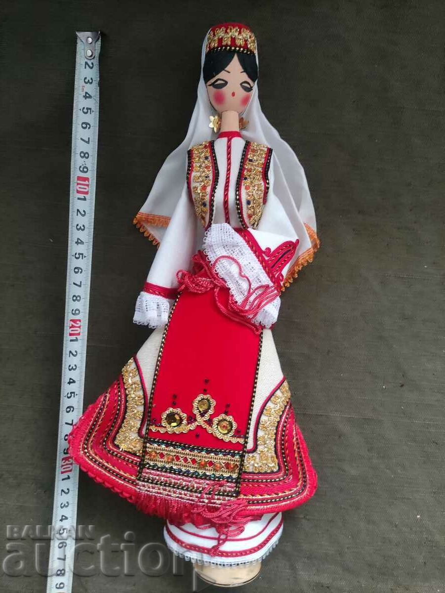 Wooden toy, figurine with costume