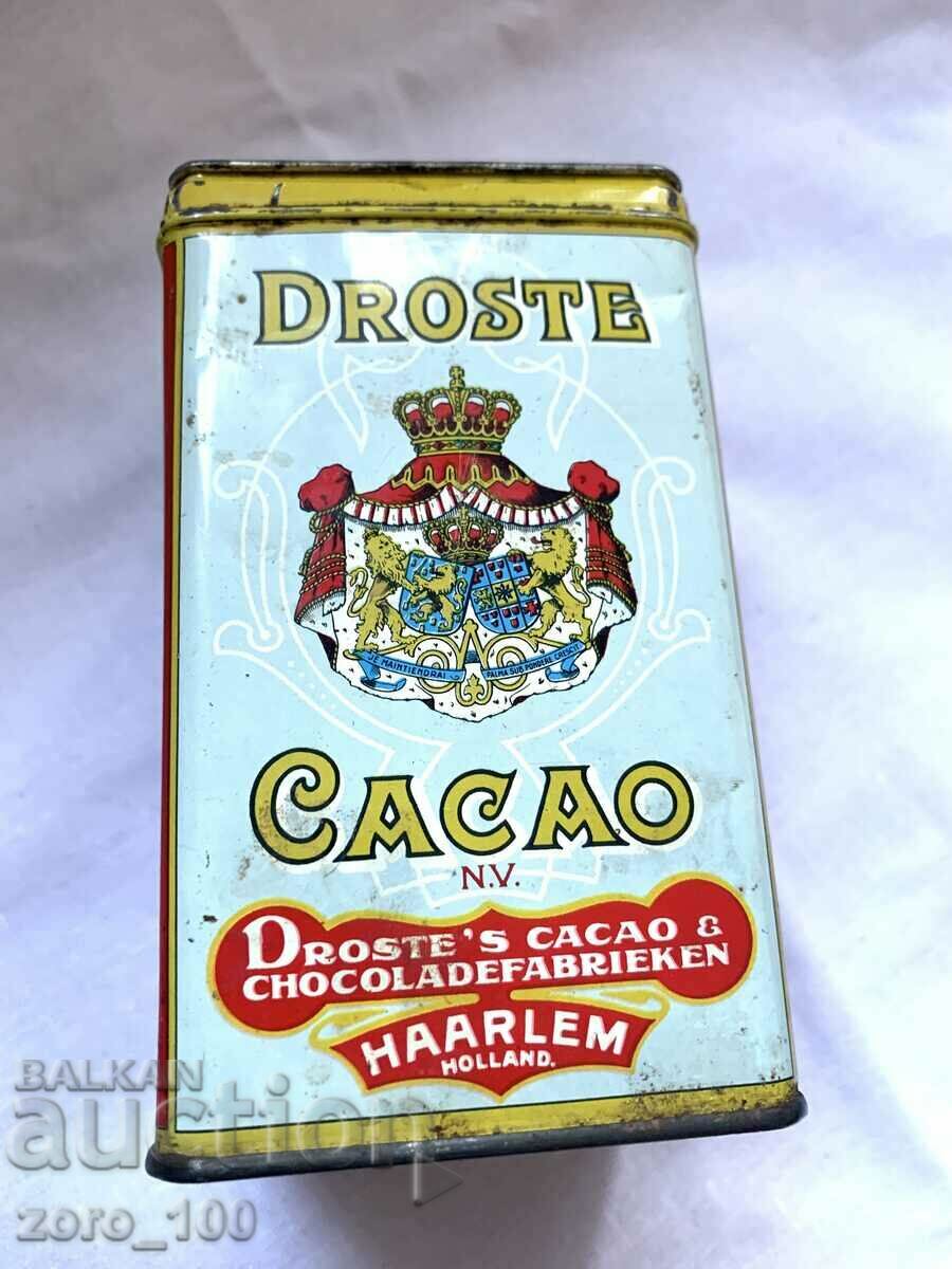 Παράδοση DROSTE CACAO vintage τσίγκινο κουτί Παράδοση DROSTE CACAO vintage τσίγκινο κουτί