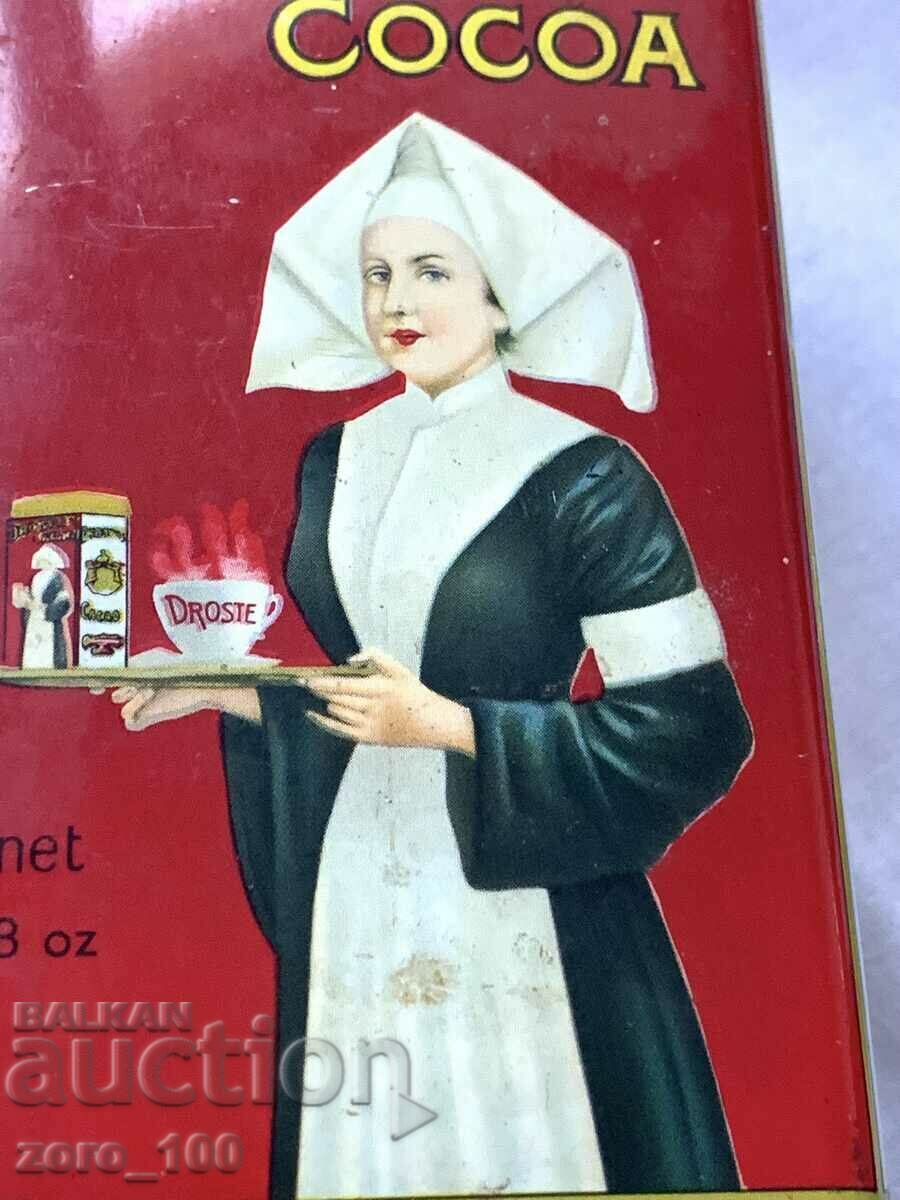 DROSTE CACAO vintage τσίγκινο κουτί - 5 DROSTE CACAO vintage τσίγκινο κουτί - 5