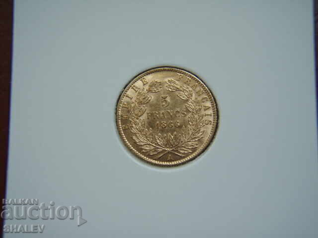5 Francs 1866 A France (5 Francs France) - AU (gold) with price € 359.89 | 703.89 BGN
