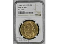 100 Φράγκα 1884 Μονακό (Μονακό) - Λεπτομέρειες UNC (χρυσός)