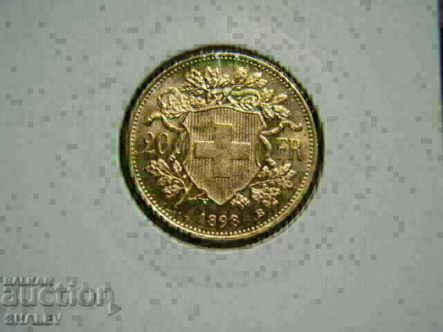 20 Francs 1898 Switzerland AU+ (gold) with price 1549.89 BGN | € 792.45 20 Francs 1898 Switzerland AU+ (gold) with price 1549.89 BGN | € 792.45