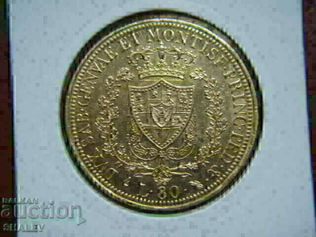 80 Lire 1826 L Sardinia / Italia (Sardinia) /2/ - AU (aur) cu preț € 3659.89 | 7158.15 BGN