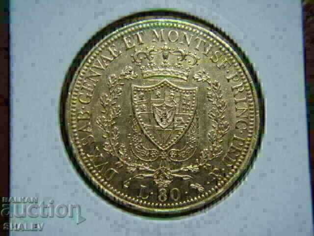 Licitație 80 Lire 1826 L Sardinia / Italia (Sardinia) /2/ - AU (aur)