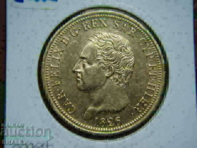 80 Lire 1826 L Sardinia / Italia (Sardinia) /2/ - AU (aur) - 7 80 Lire 1826 L Sardinia / Italia (Sardinia) /2/ - AU (aur) - 7