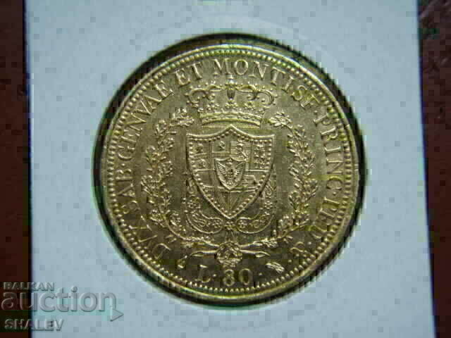 80 Lire 1826 L Sardinia / Italia (Sardinia) /2/ - AU (aur)