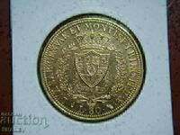80 Lire 1826 L Sardinia / Italy (Сардиния) /2/ - AU (злато)