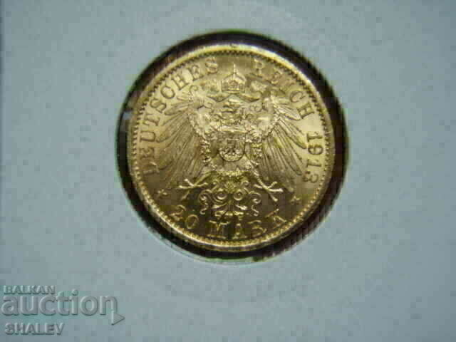 Livrarea 20 Mark 1913 Germania (Prusia) (20 mărci Prusia) - AU (aur)