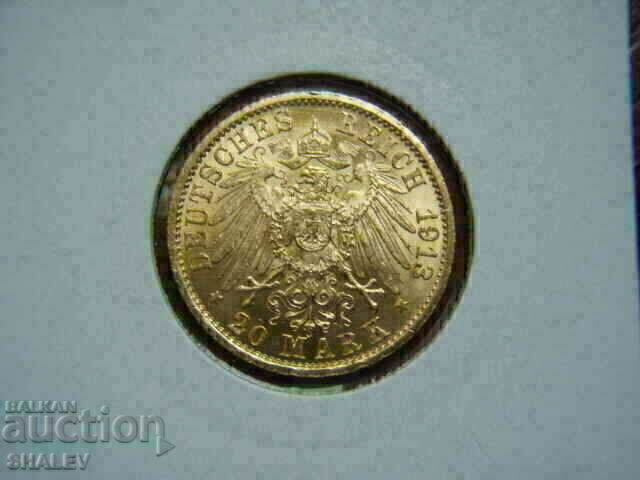 20 Mark 1913 Germania (Prusia) (20 mărci Prusia) - AU (aur)