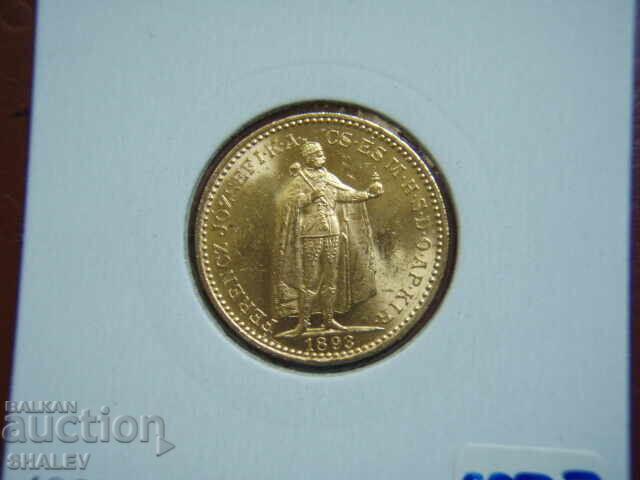20 Korona 1893 Hungary (20 corona Ungaria) - AU (gold) - 5 20 Korona 1893 Hungary (20 corona Ungaria) - AU (gold) - 5