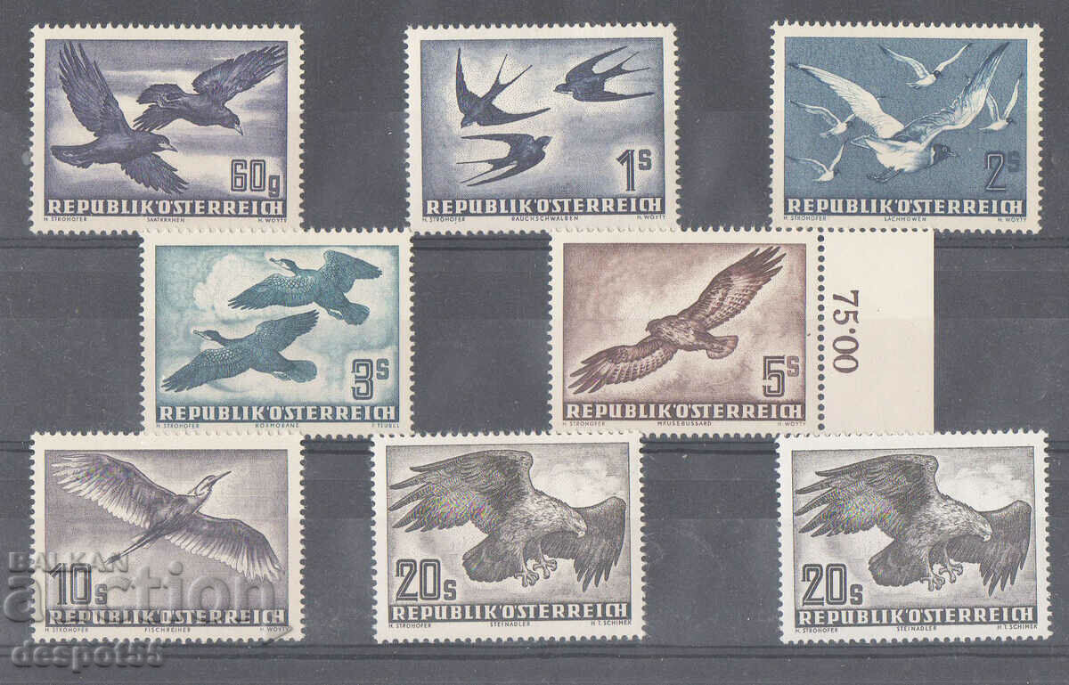 1950-53. Австрия. Птици.