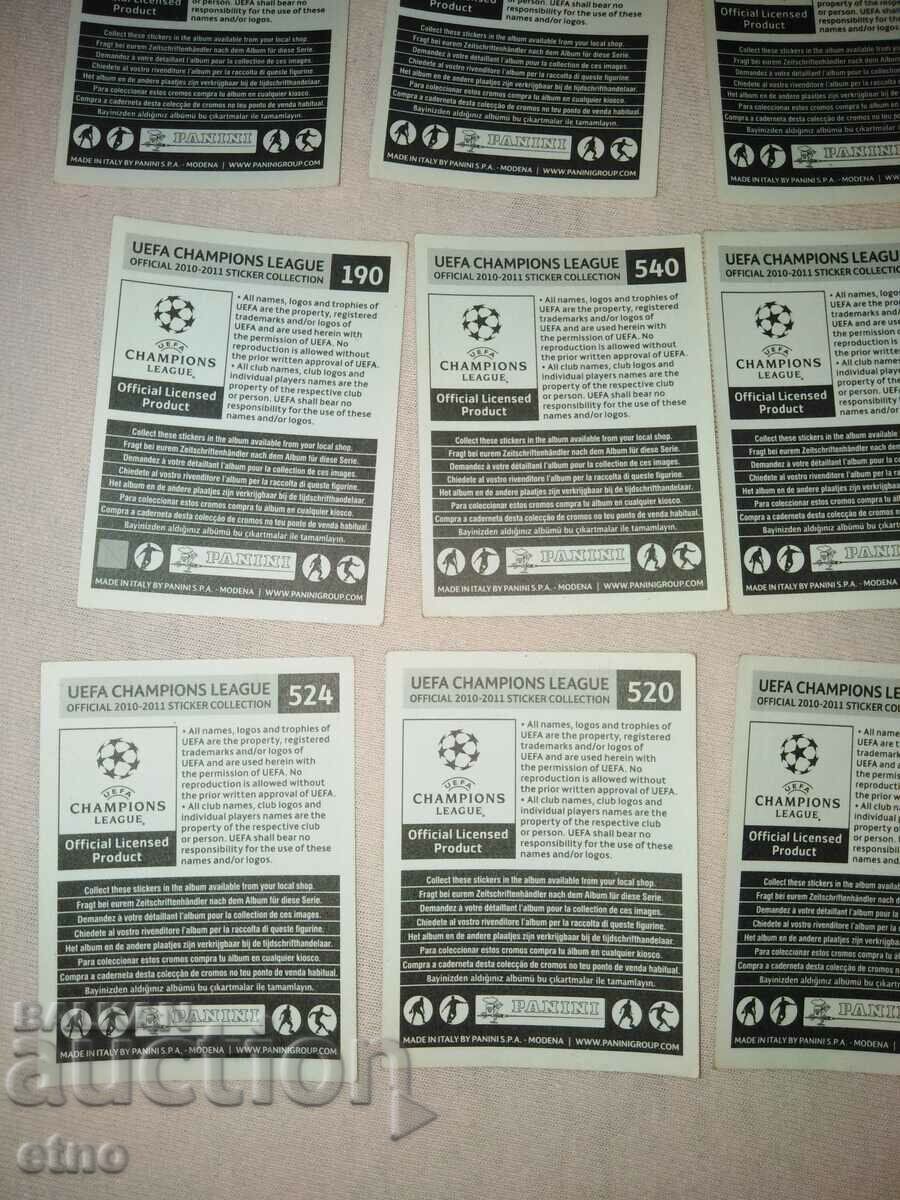 Auction  PANINI, 24 pcs. Old stickers of football players, football, pictures