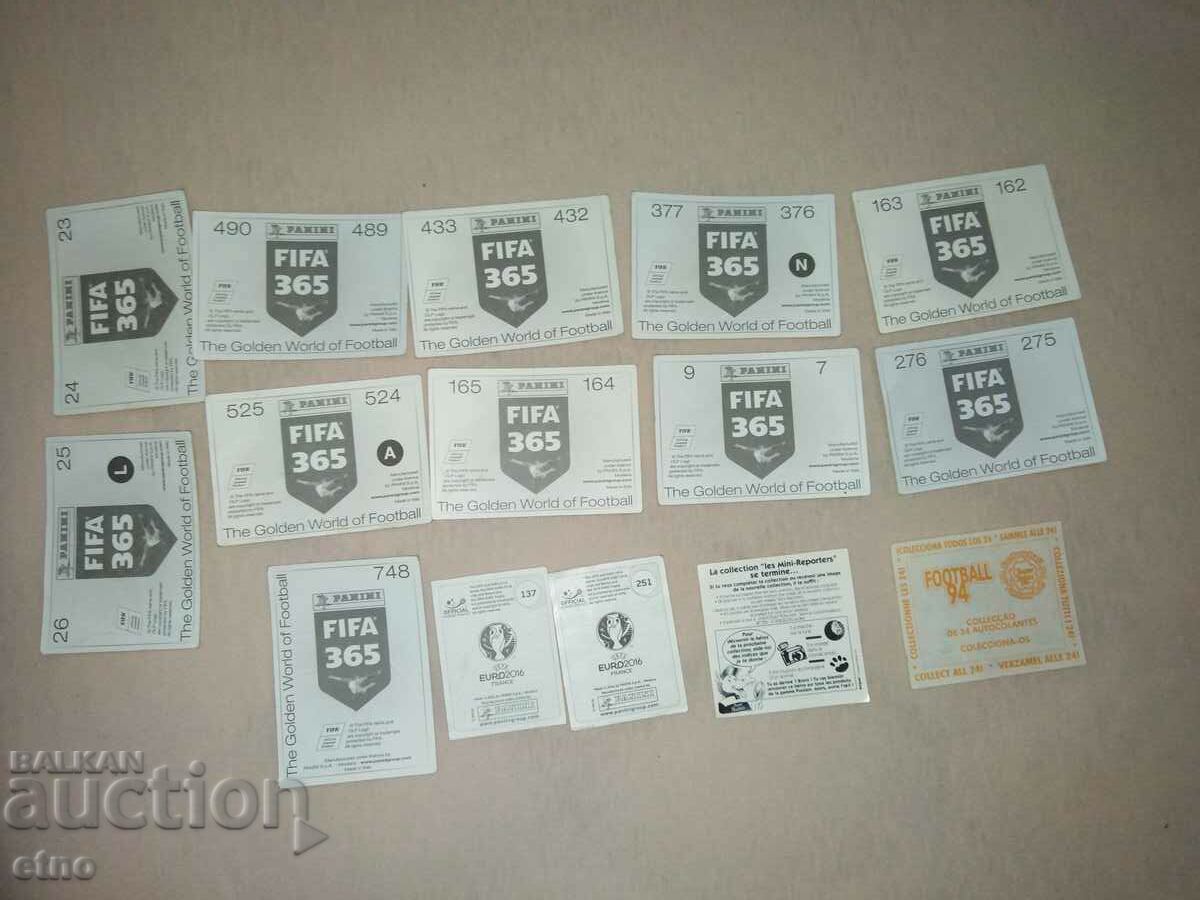 PANINI, 15 pcs. Old stickers of football players, football, pictures with price 10.00 BGN | € 5.11 PANINI, 15 pcs. Old stickers of football players, football, pictures with price 10.00 BGN | € 5.11