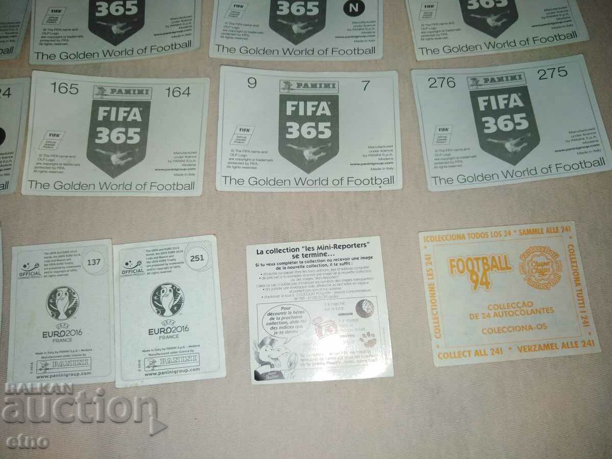 Auction PANINI, 15 pcs. Old stickers of football players, football, pictures Auction PANINI, 15 pcs. Old stickers of football players, football, pictures